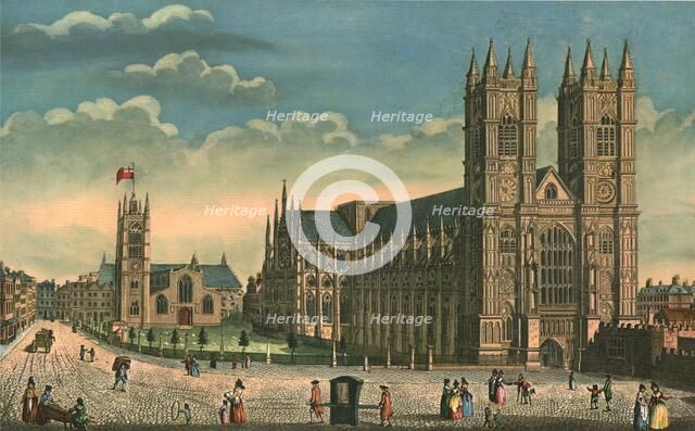 Westminster Abbey and St Margaret's Church, c1793.  Creator: Thomas Bowles.