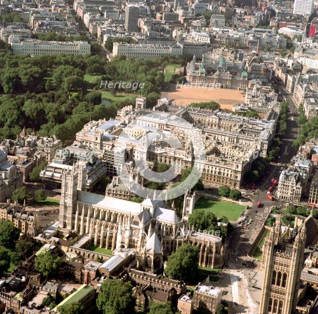 Westminster Abbey and Whitehall, London, 2002. Artist: EH/RCHME staff photographer