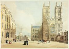 Westminster Abbey, Hospital and Company, plate seven from Original Views of London as It Is, 1842. Creator: Thomas Shotter Boys