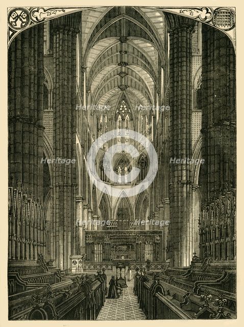 'Westminster Abbey: Interior of the Choir', (1881). Creator: Unknown.