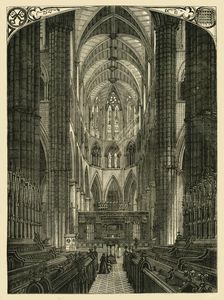 Westminster Abbey: Interior of the Choir (1881). Creator: Unknown