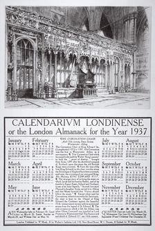 Westminster Abbey interior, London, 1936. Artist: William Monk