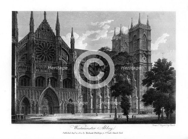 Westminster Abbey, London, 1804.Artist: Rawle