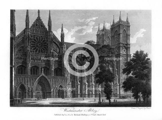 Westminster Abbey, London, 1804.Artist: Rawle