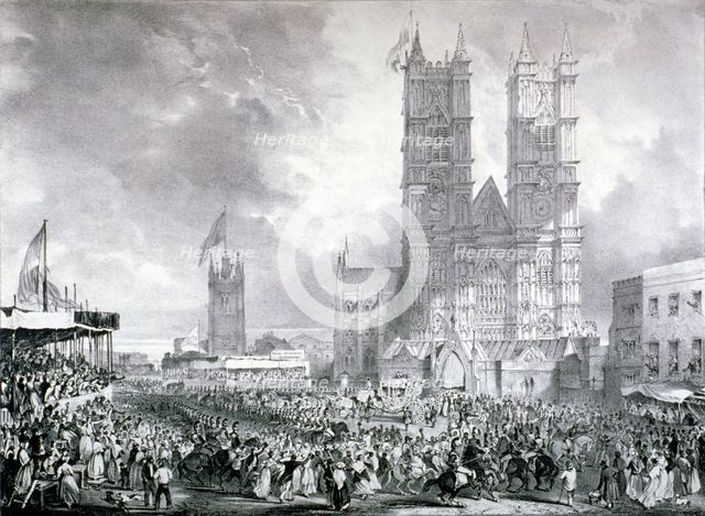Westminster Abbey, London, 1837. Artist: Anon