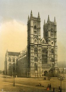Westminster Abbey, London, c1870. Artist: WL Walton