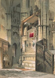 Westminster Abbey. Southern Aisle of the Choir 1845. Artist: Stephen Sly