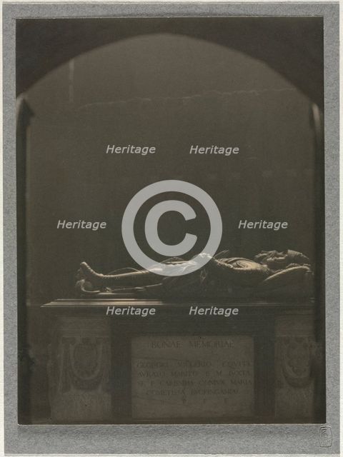 Westminster Abbey, Tomb of Sir Georges Villiers (d. 1605), c. 1900. Creator: Frederick H. Evans (British, 1853-1943).