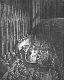 Westminster Abbey - The Choir 1872. Creator: Gustave Doré
