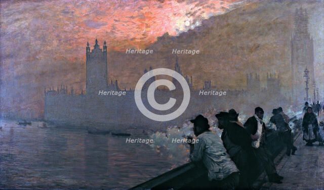 Westminster. Artist: De Nittis, Giuseppe (1846-1884)