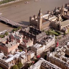 Westminster Bridge and the Houses of Parliament, Westminster, London, 2002. Artist: EH/RCHME staff photographer