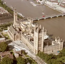 Westminster Bridge and the Houses of Parliament, Westminster, London, 2002. Artist: EH/RCHME staff photographer