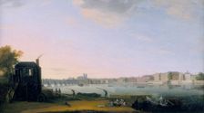 Westminster Bridge and Whitehall from Lambeth c1775. Creator: Unknown