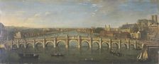 Westminster Bridge from the River, Looking South c1750