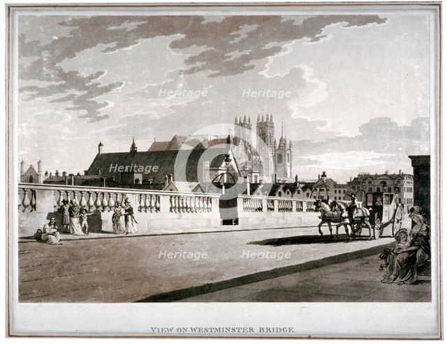 Westminster Bridge, London, 1792. Artist: Anon