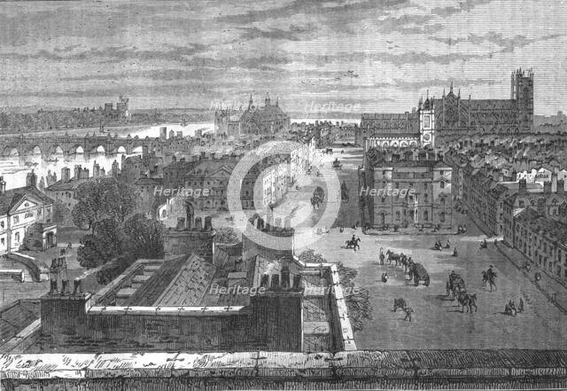 Westminster from the roof of Whitehall, 1807 (1897).
