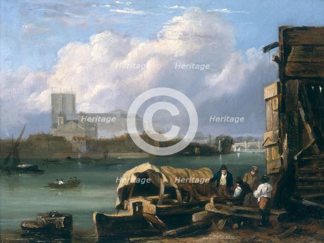 'Westminster from Lambeth', after 1827. Creator: Unknown.