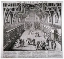 Westminster Hall, the first day of term, a satirical poem 1797. Artist: C Mosely