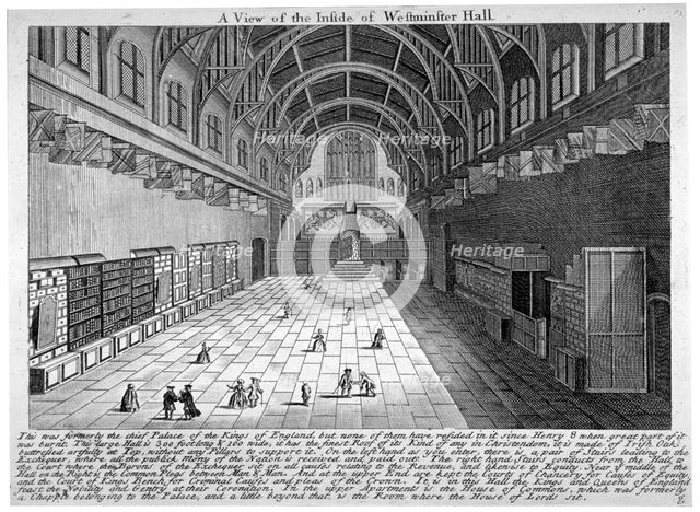 Westminster Hall, London, c1790.                                      Artist: Anon