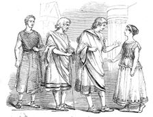 Westminster School - scene from "The Andria" of Terence, 1845. Creator: Unknown