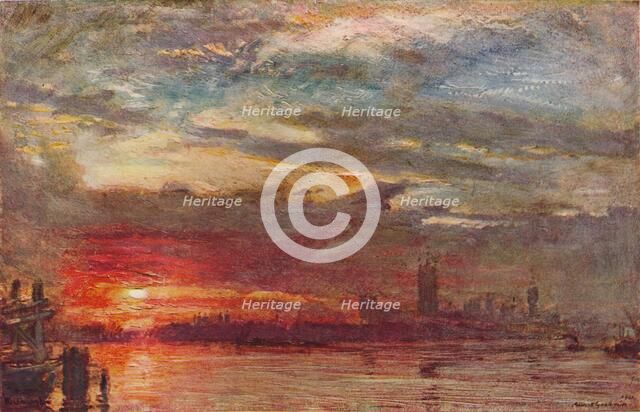 'Westminster Sunset ', 1900. Artist: Albert Goodwin.