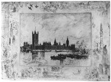 Westminster Palace c1870-1900 (1924). Artist: Felix Hilaire Buhot