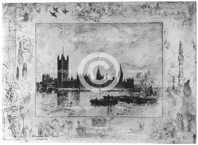 'Westminster Palace', c1870-1900 (1924). Artist: Felix Hilaire Buhot