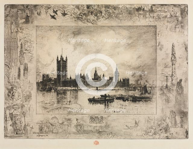 Westminster Place, 1884. Creator: Félix Hilaire Buhot (French, 1847-1898).