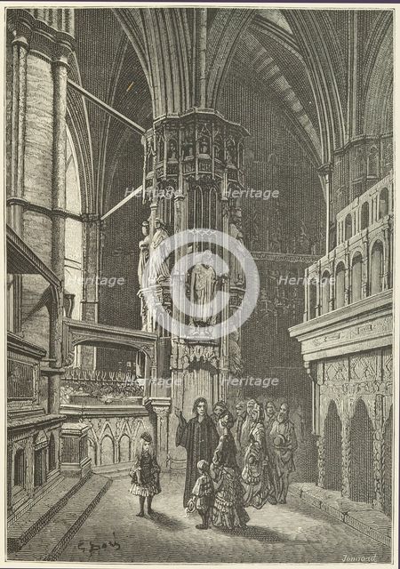Westminster - The Round of the Abbey, 1872. Creator: Paul Jonnard.