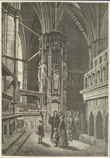 Westminster - The Round of the Abbey, 1872. Creator: Paul Jonnard