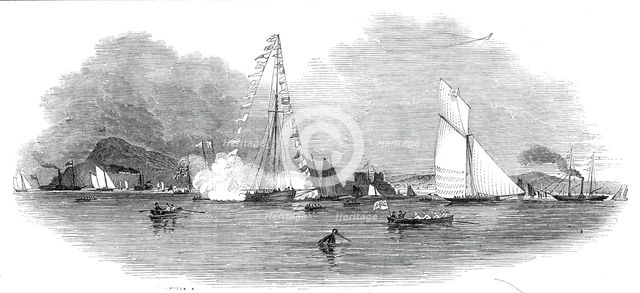 Weston-super-Mare Regatta, from the sea - drawn by Condy, 1845. Creator: Smyth.
