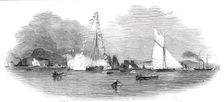 Weston-super-Mare Regatta, from the sea - drawn by Condy, 1845. Creator: Smyth