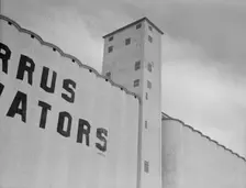 Western Texas grain elevator, 1937. Creator: Dorothea Lange