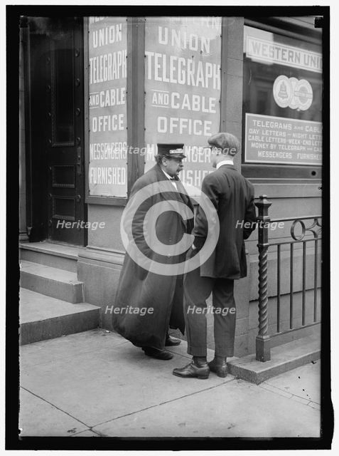Western Union Office, between 1913 and 1917. Creator: Harris & Ewing.