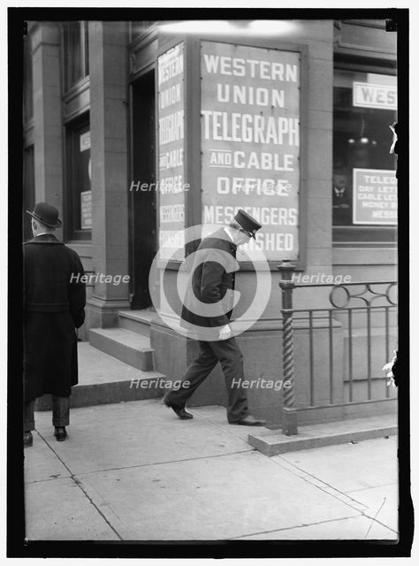 Western Union Office, between 1913 and 1917. Creator: Harris & Ewing.