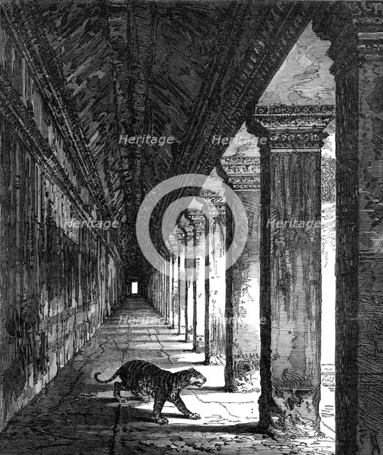Western colonnade of the Temple of Ongou Wat, Cambodia, 1868. Creator: Unknown.