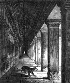 Western colonnade of the Temple of Ongou Wat, Cambodia, 1868. Creator: Unknown