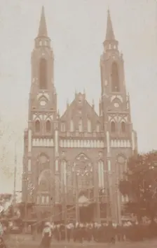 Western façade, Church of St John the Baptist, Sadowne, between 1900-1915. Creator: M Rutkowski