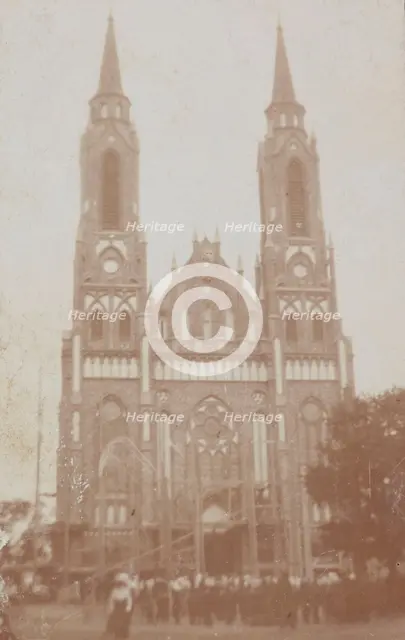 Western façade, Church of St John the Baptist, Sadowne, between 1900-1915. Creator: M Rutkowski.