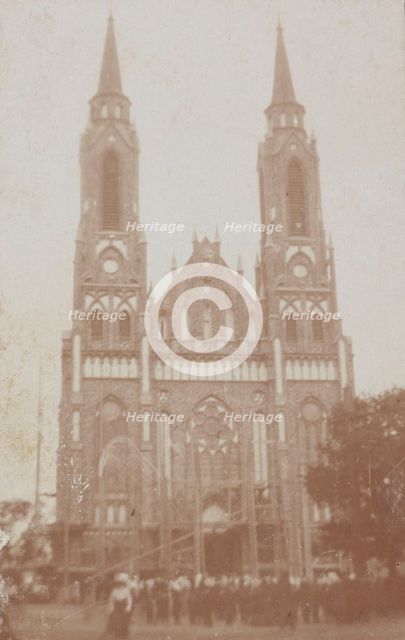 Western façade, Church of St John the Baptist, Sadowne, between 1900-1915. Creator: M Rutkowski.