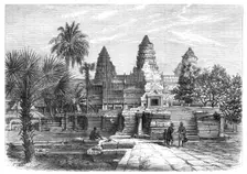 Western façade of the Temple of Ongou Wat, Cambodia, 1868. Creator: Unknown