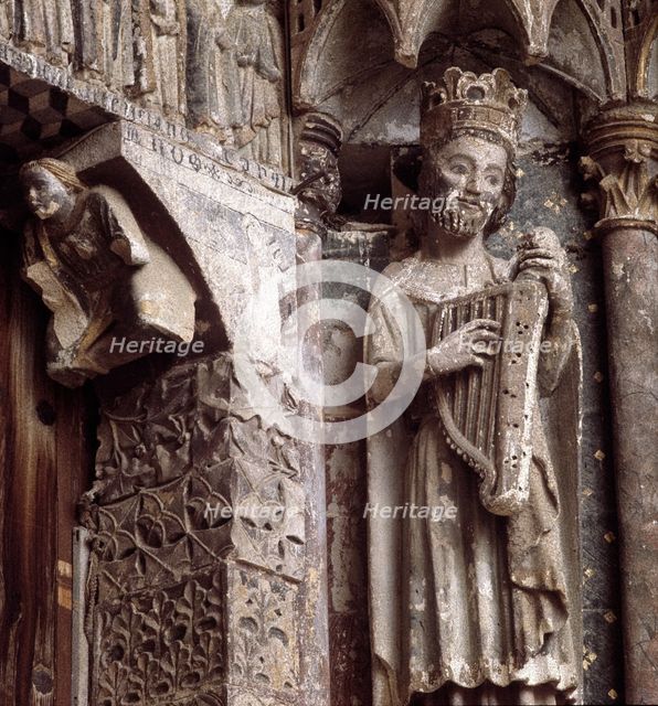 Western gate or door of the Majesty, detail of David, king of Israel (1010 - 975 a.C.), in the Co…