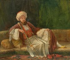 Western Gentleman in Oriental Costume. Creator: British Painter (ca. 1840-45)