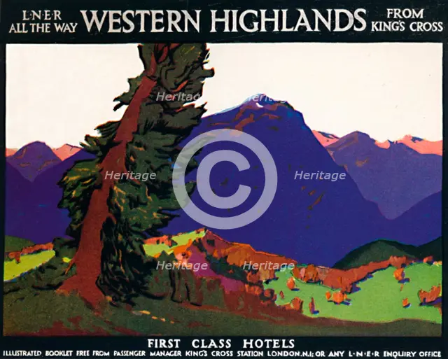 'Western Highlands - First Class Hotels - British Poster', c1926. Artist: Andrew Johnson.