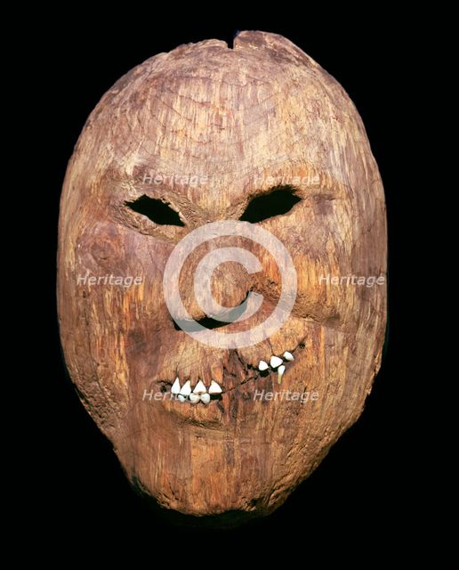 Western inuit wooden mask, 19th century. Artist: Unknown