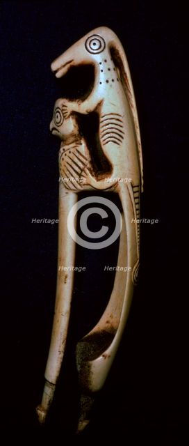 Western inuit bronze adze haft. Artist: Unknown