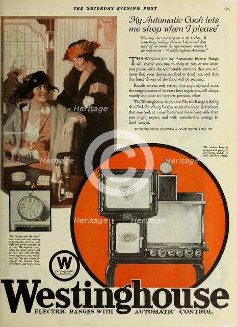 Westinghouse Electric Company, Advertising From The Saturday Evening Post, ca 1920-1925. Creator: Anonymous.