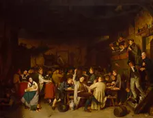 Westphalian Peasants Revels, c19th century. Creator: August Jernberg
