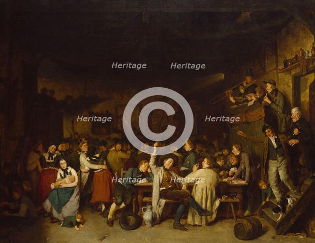 Westphalian Peasants' Revels, c19th century. Creator: August Jernberg.