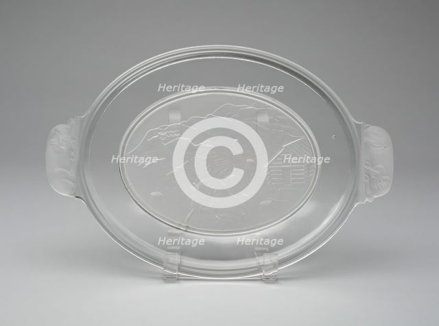 Westward Ho!/Pioneer pattern platter, c. 1876. Creator: Gillinder & Sons.